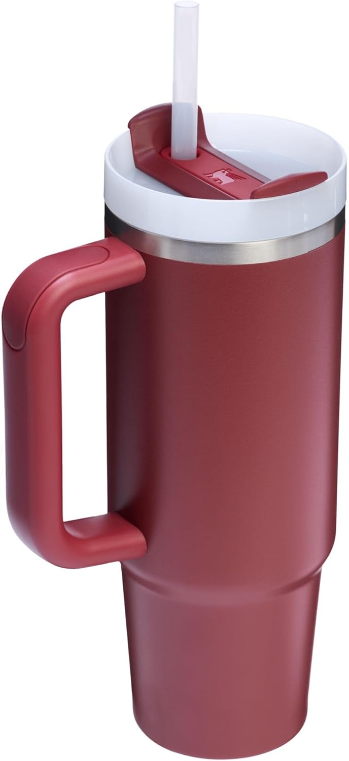 STANLEY Quencher H2.0 Tumbler with Handle and Straw 30 oz | Flowstate 3-Position Lid | Cup Holder Compatible for Travel | Insulated Stainless Steel Cup | BPA-Free | Cranberry
