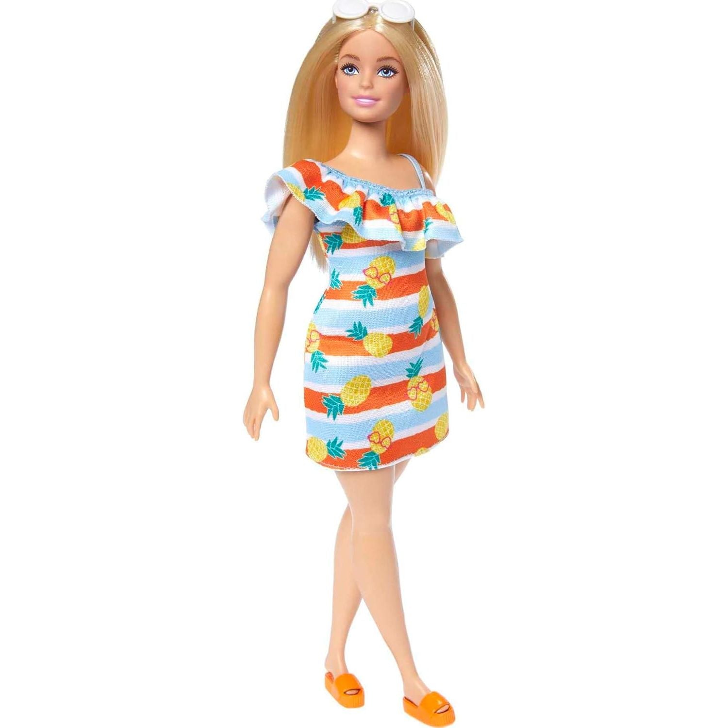 Barbie Loves the Ocean Doll with Blonde Hair Wearing Floral Sundress & Accessories, Fashion Doll & Clothes Made from Recycled Plastics