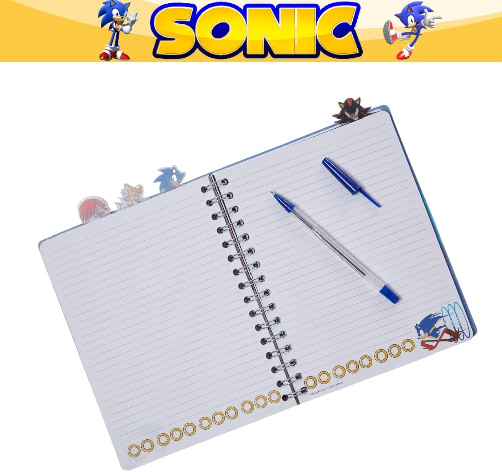 Innovative Designs Sonic The Hedgehog 11 Pcs Stationey Set, Blue, (714422snc)