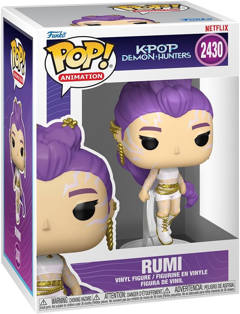 Funko Pop! Animation: Kpop Demon Hunters - Rumi - 1/6 Odds for Rare Chase Variant - Glow in The Dark - Collectable Vinyl Figure - Gift Idea - Official Merchandise - Toys for Kids & Adults