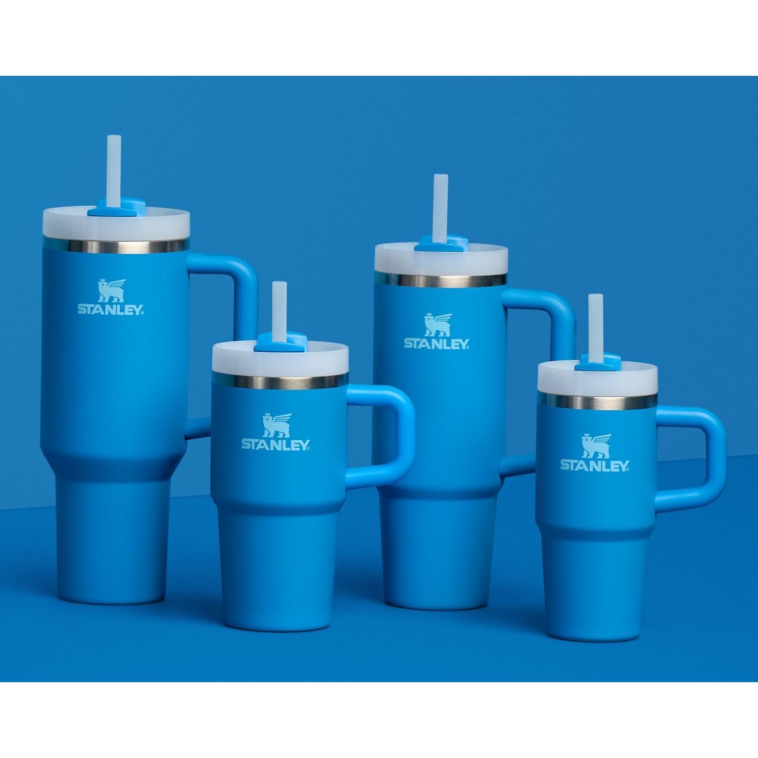 STANLEY Quencher H2.0 Tumbler with Handle and Straw 30 oz | Flowstate 3-Position Lid | Cup Holder Compatible for Travel | Insulated Stainless Steel Cup | BPA-Free | Azure