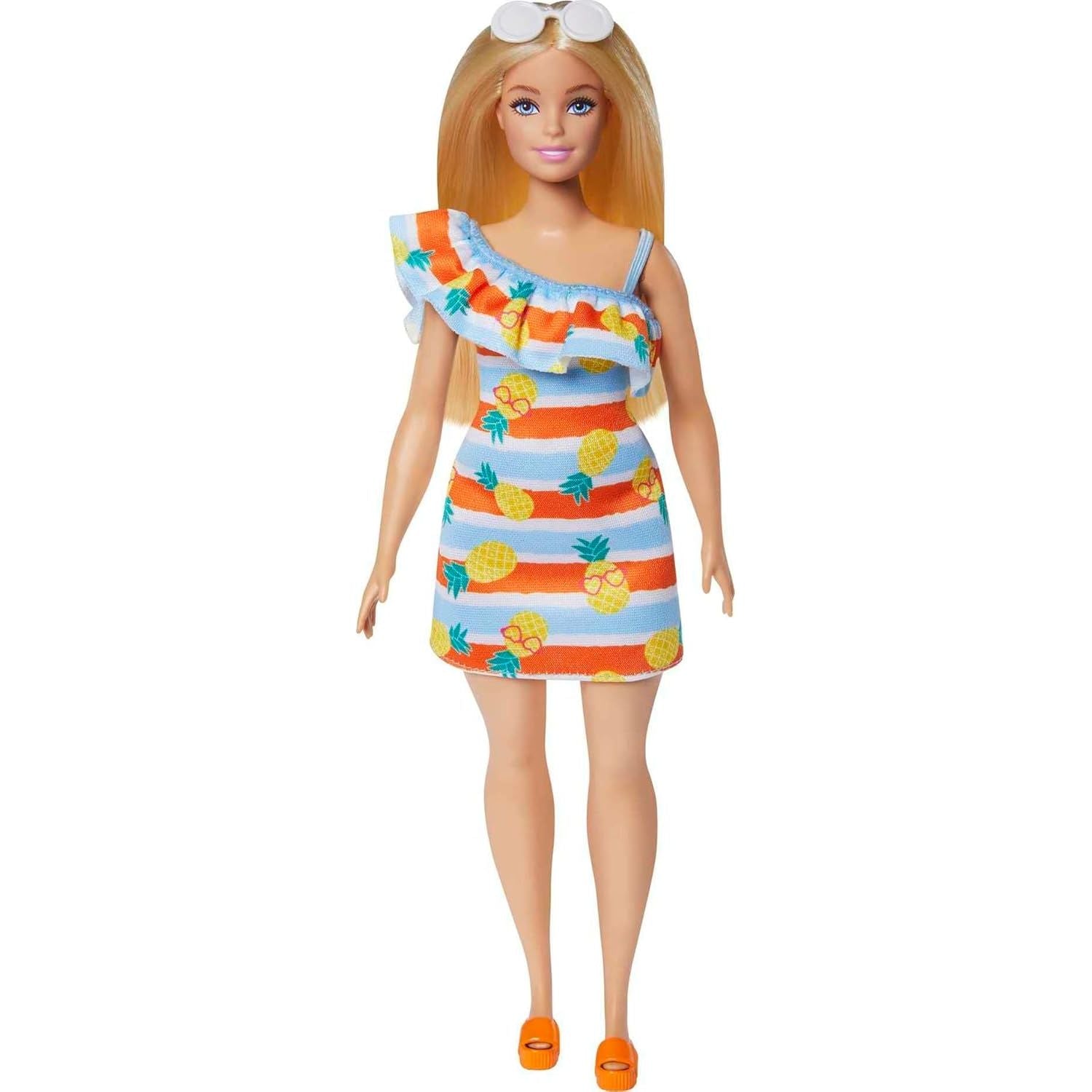 Barbie Loves the Ocean Doll with Blonde Hair Wearing Floral Sundress & Accessories, Fashion Doll & Clothes Made from Recycled Plastics