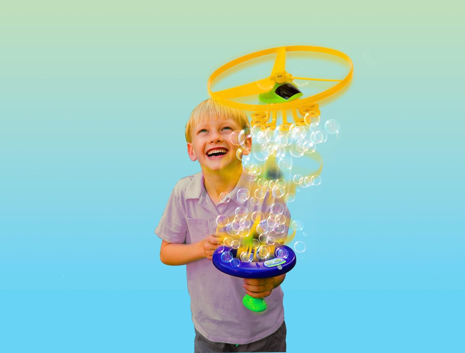 Gazillion Bubbles - Sky Bubbles Bubble Launcher - 4oz. Bottle of Solution Included - Perfect for Parties & Playtime - Ages 3 and Up