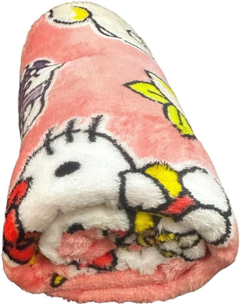 Hello Kitty & Friends Soft Silky Fleece Throw, 40"x50", Kids Blanket, Sweetest Friends