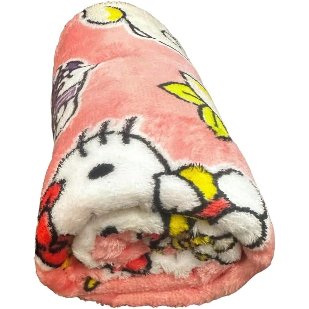 Hello Kitty & Friends Soft Silky Fleece Throw, 40"x50", Kids Blanket, Sweetest Friends
