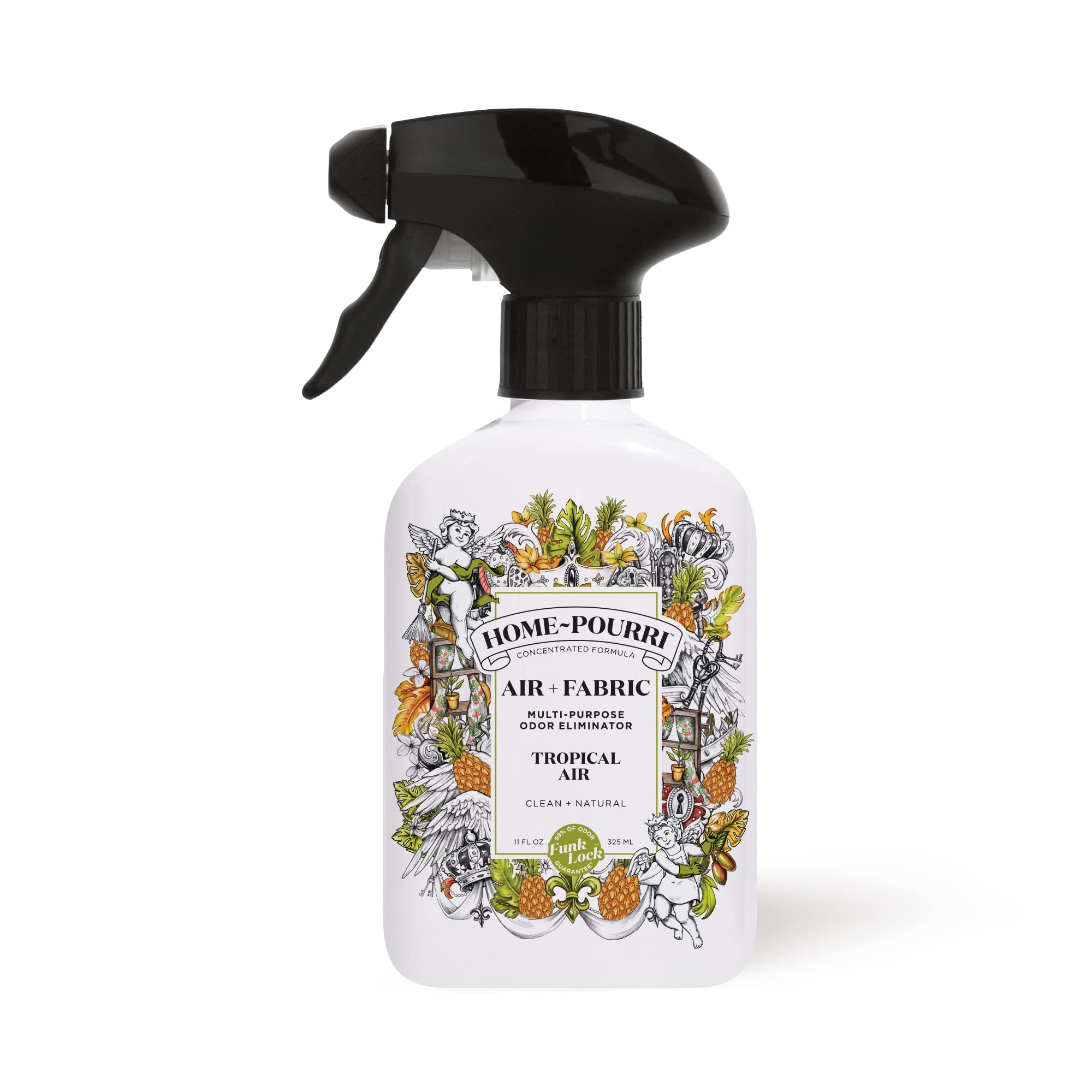 Home-Pourri Air + Fabric Multi-Purpose Odor Freshener Spray, Bamboo Rain, 11 Fl Oz - Jasmine, Bamboo and Fresh Grass