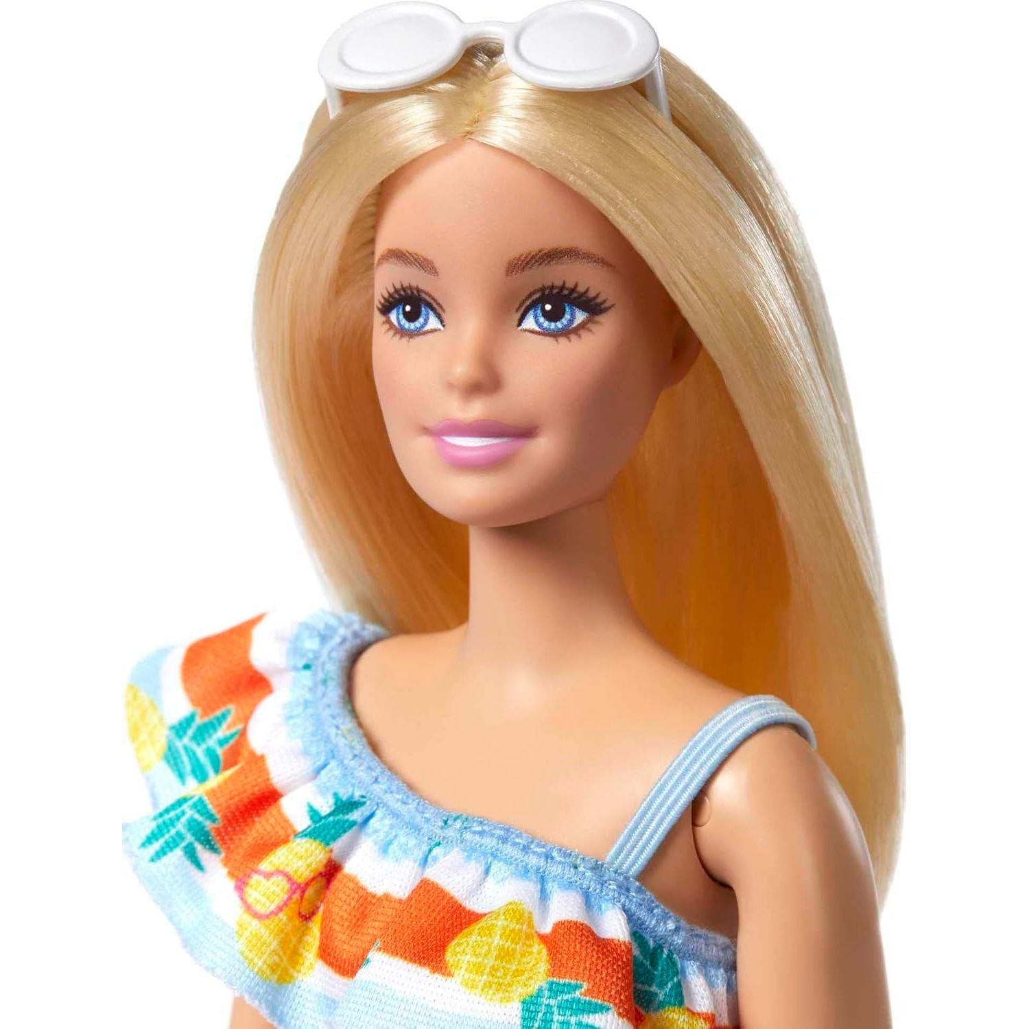 Barbie Loves the Ocean Doll with Blonde Hair Wearing Floral Sundress & Accessories, Fashion Doll & Clothes Made from Recycled Plastics
