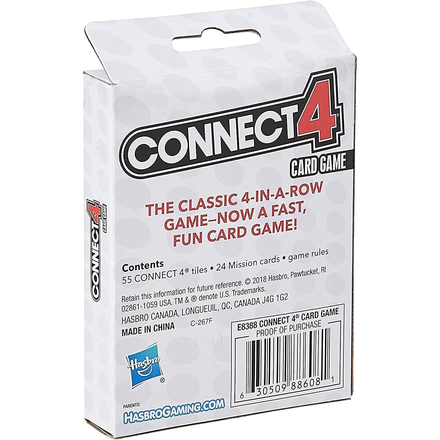 Hasbro Gaming Connect 4 Card Game for Kids, 2-4 Players 4-in-A-Row Game, Fun Summer Activities, Vacation Travel Essentials, Ages 8+