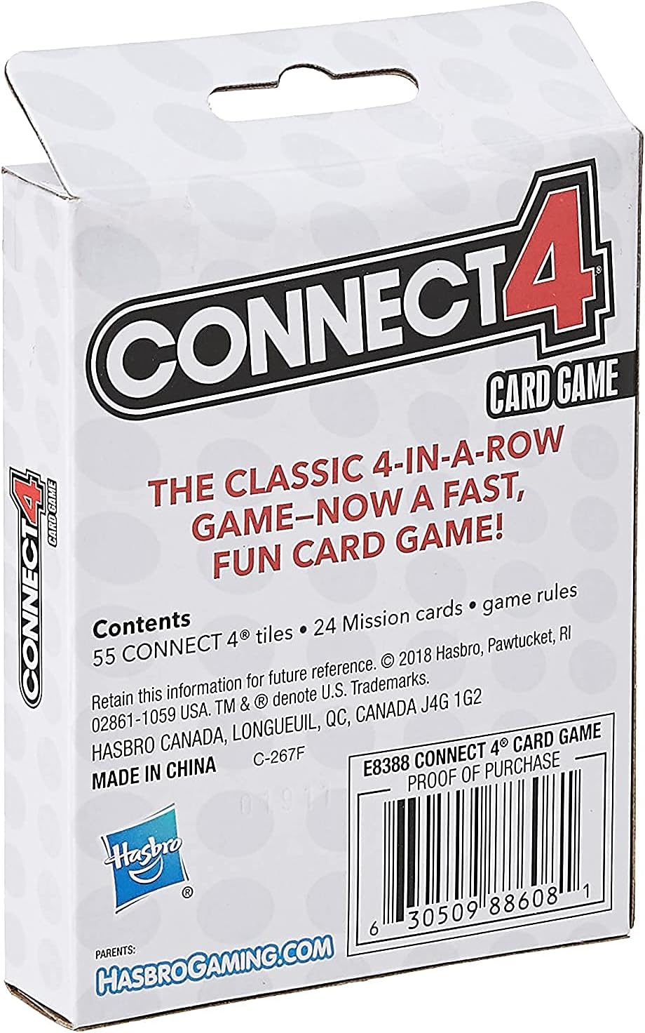 Hasbro Gaming Connect 4 Card Game for Kids, 2-4 Players 4-in-A-Row Game, Fun Summer Activities, Vacation Travel Essentials, Ages 8+