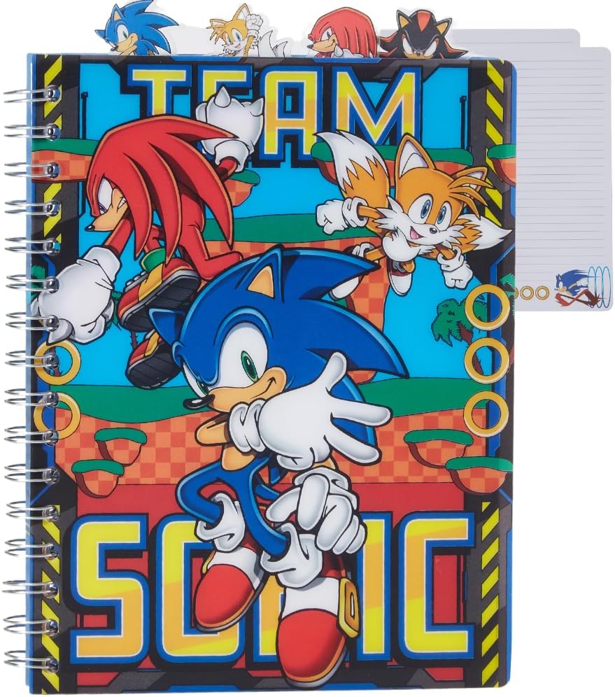 Innovative Designs Sonic The Hedgehog 11 Pcs Stationey Set, Blue, (714422snc)