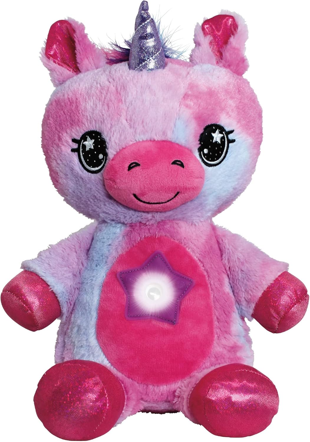 Ontel Star Belly Dream Lites, Stuffed Animal Night Light, Magical Pink And Purple Unicorn - Projects Glowing Stars & Shapes In 6 Gentle Colors, As Seen On TV