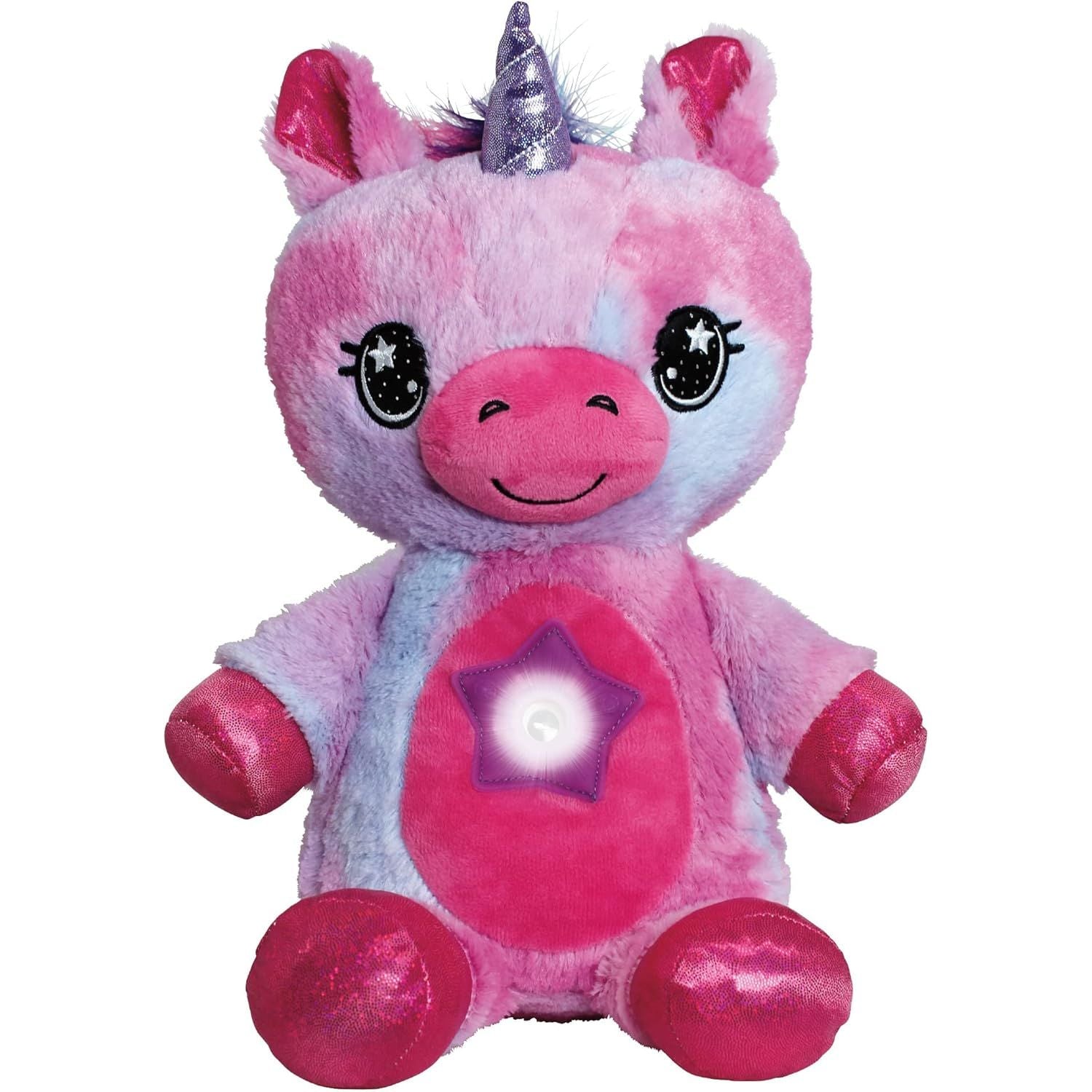 Ontel Star Belly Dream Lites, Stuffed Animal Night Light, Magical Pink And Purple Unicorn - Projects Glowing Stars & Shapes In 6 Gentle Colors, As Seen On TV