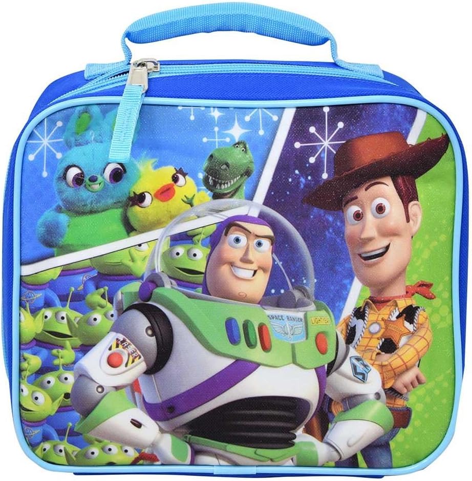 Fast Forward Kids Insulated Lunch Bag with Handle – Toy Story Design – Reusable Soft Cooler Lunch Box for Boys & Girls, School, Daycare & Travel