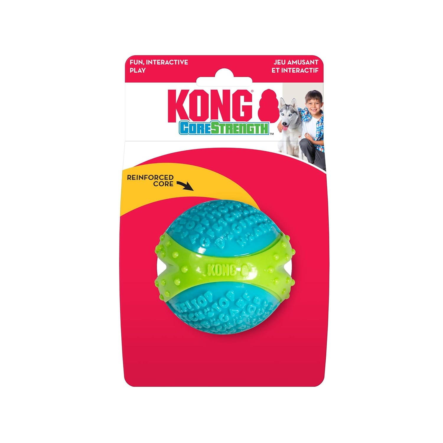 KONG - CoreStrength Ball - Long Lasting Dog Dental and Chew Toy - for Large Dogs