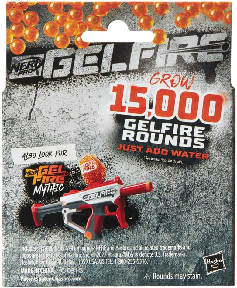 Nerf Pro Gelfire Refill, 15000 Gelfire Rounds, for Use Gelfire Blasters, Outdoor Games, for Teens, Ages 14+