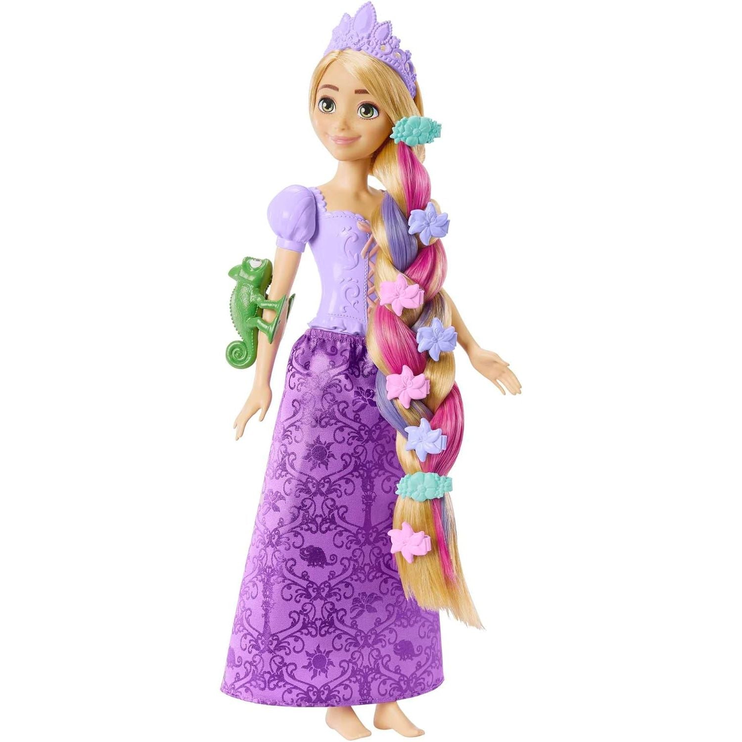Mattel Disney Princess Rapunzel Fashion Doll with 2 Color-Change Hair Extensions & 10 Hairstyling Pieces, Inspired by The Disney Movie Tangled