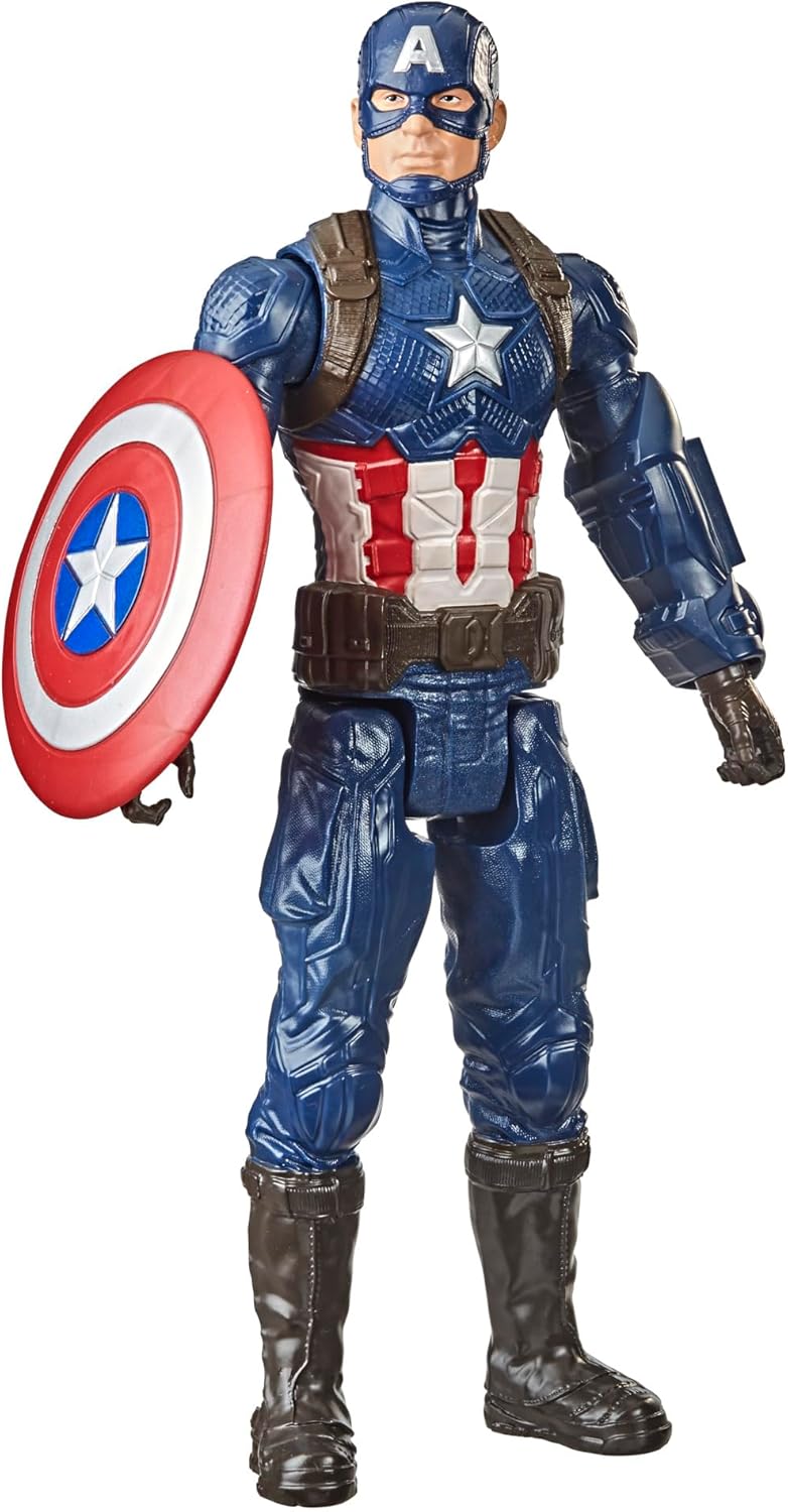 Marvel Avengers Titan Hero Series Collectible 12-Inch Captain America Action Figure, Toy for Ages 4 and Up