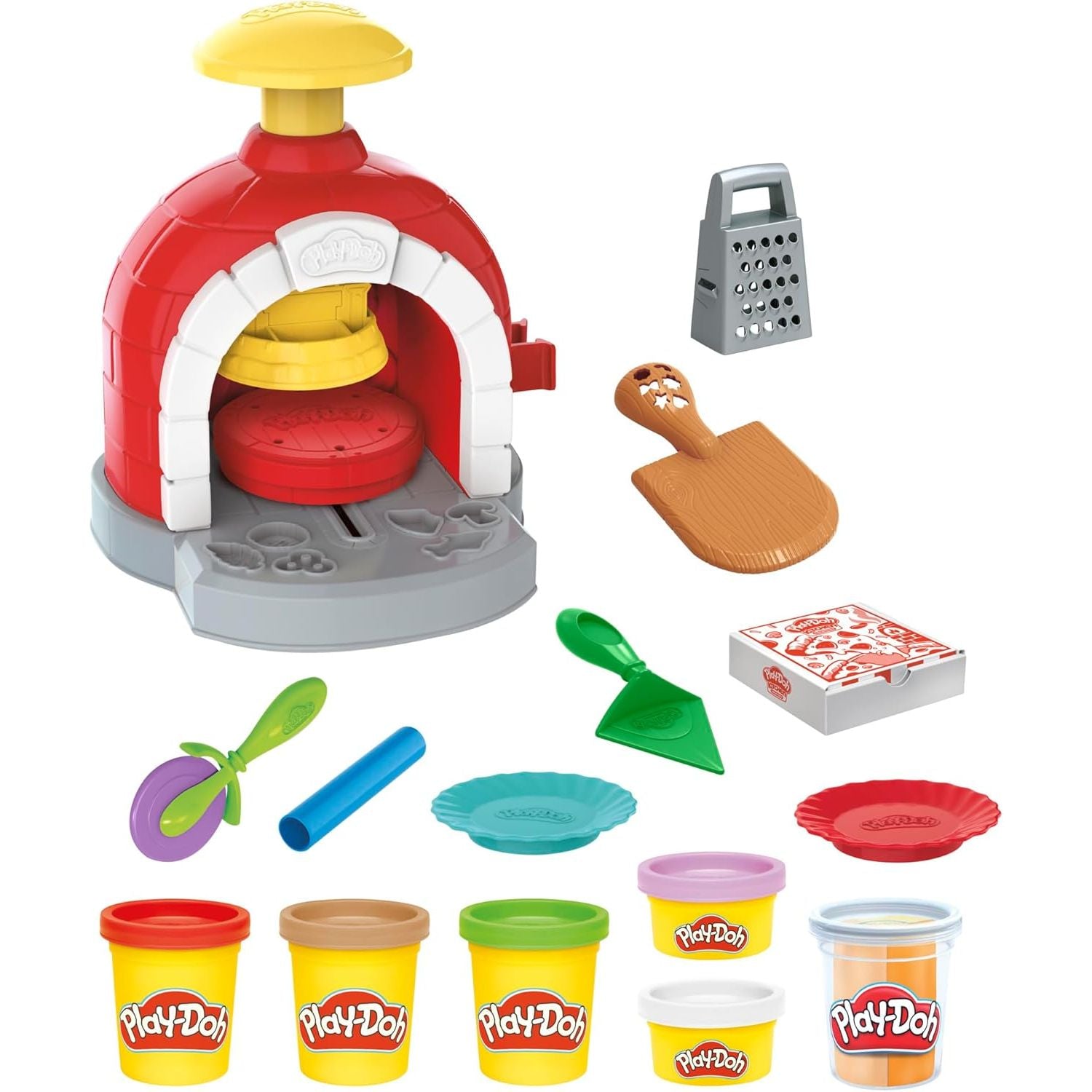 Play-Doh Kitchen Creations Pizza Oven Playset with 6 Cans & 8 Accessories, Back to School Classroom Supplies, Play Food & Cooking Toys, Preschool Toys, Ages 3+