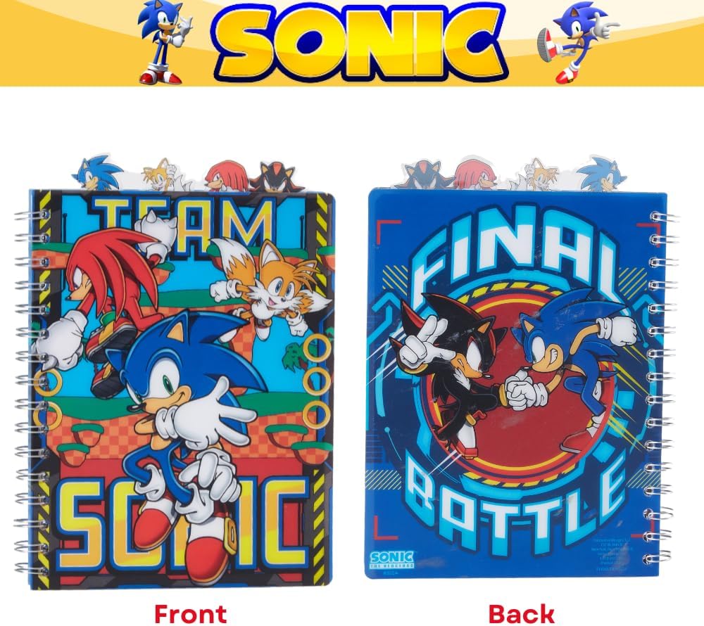 Innovative Designs Sonic The Hedgehog 11 Pcs Stationey Set, Blue, (714422snc)