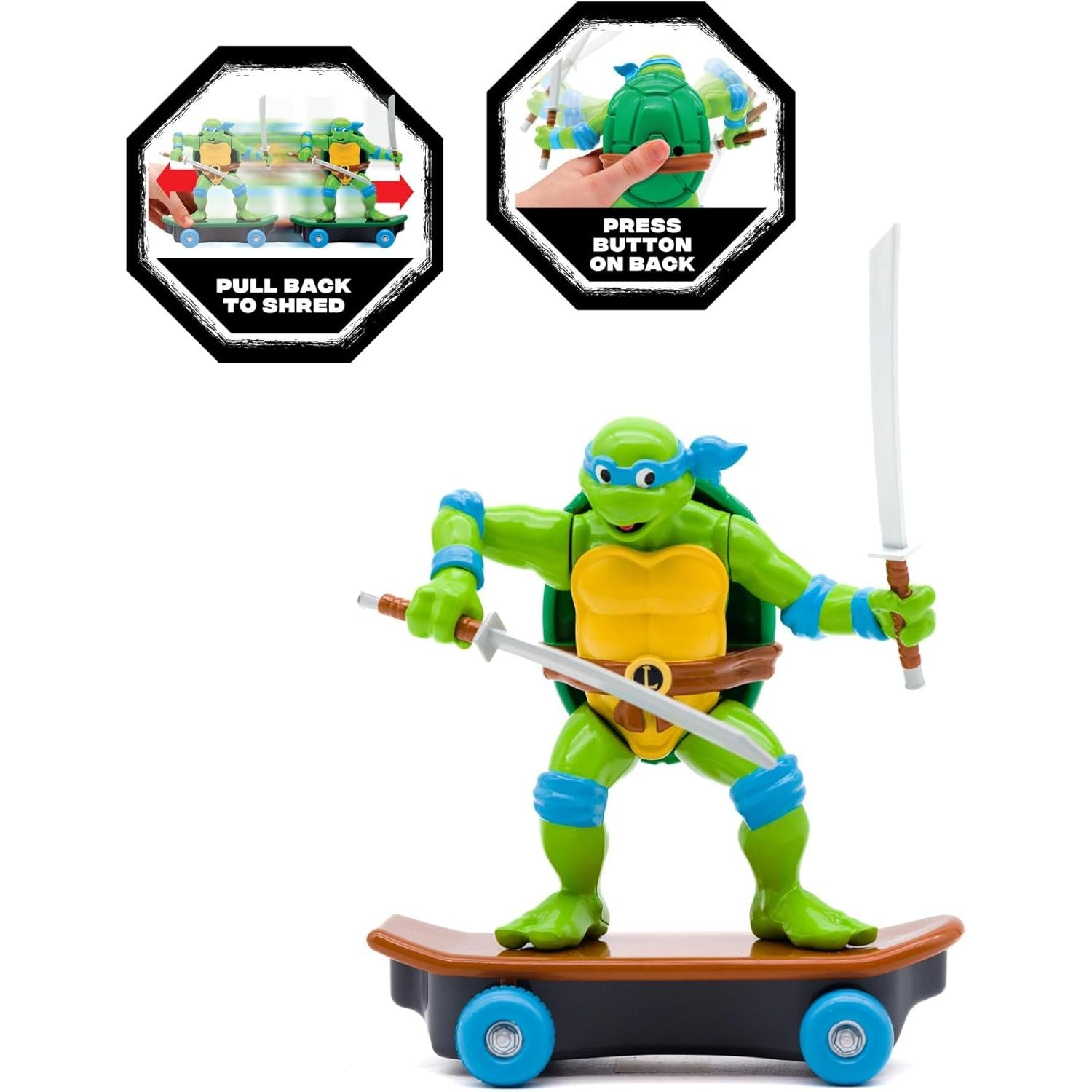Teenage Mutant Ninja Turtles 5" Sewer Shredders Leonardo Classic Edition Ages 3+ - Battle & Shred with Signature Katanas!