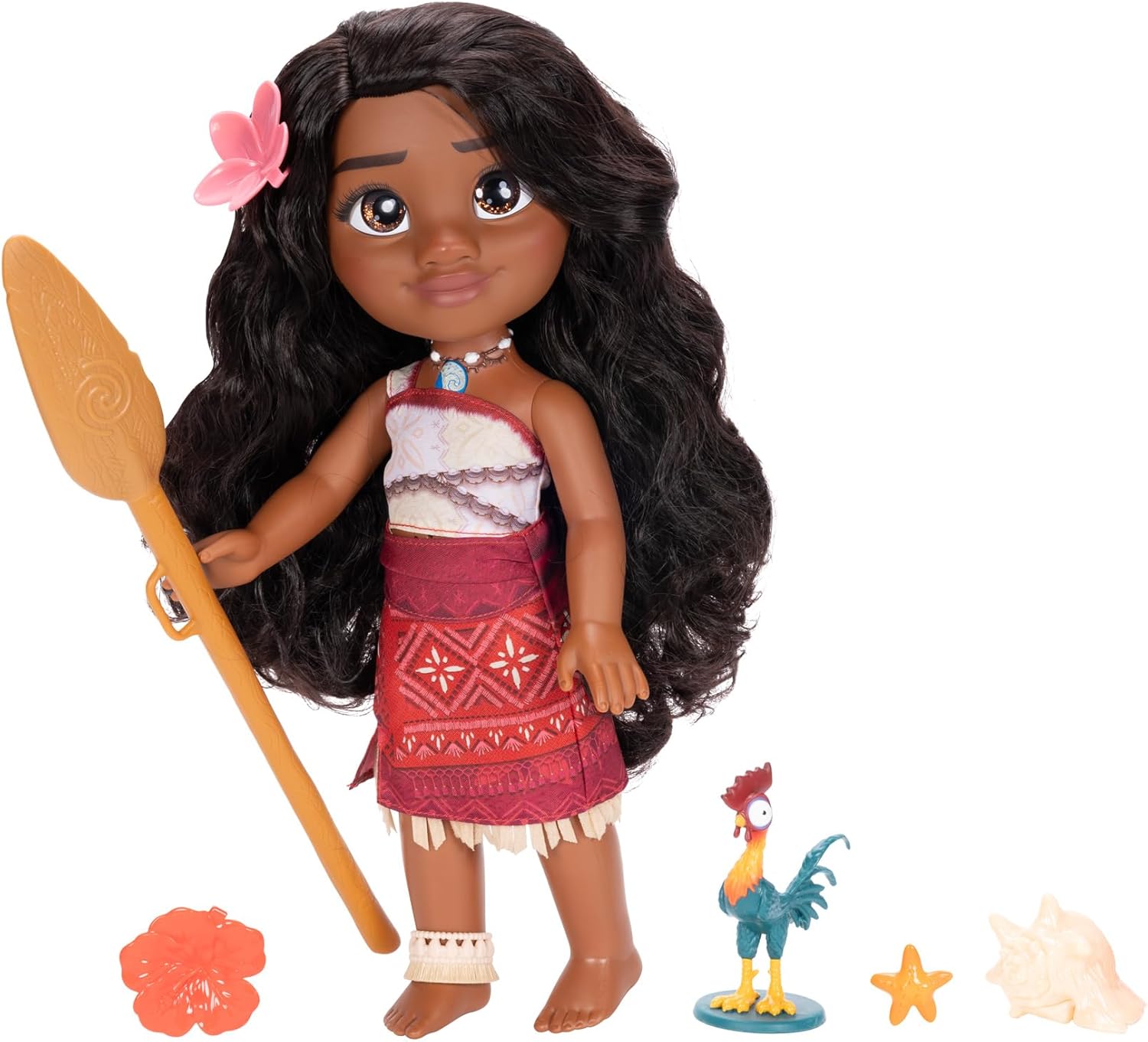 Disney Moana 2 My Singing Friend Moana Doll & Heihei Figure Playset for Girls Officially Licensed, Great Birthday Gift for Kids Girls and Boys