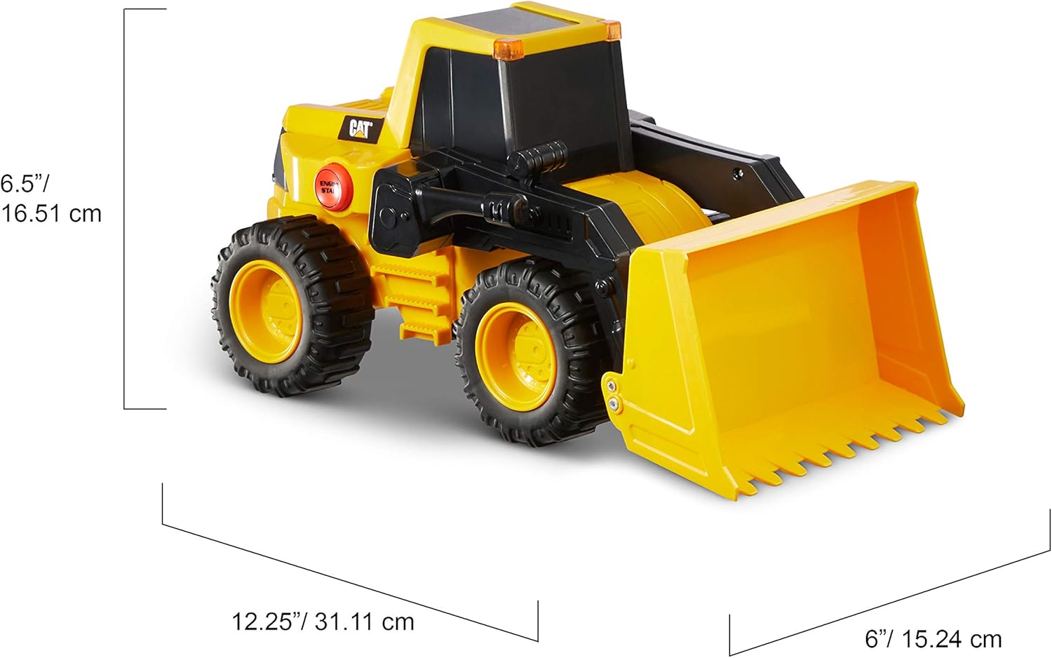 CAT Construction Toys, CAT Construction 11.5" Power Haulers Wheel Loader, Realistic Lights & Sounds, Motion Drive Technology, Working Features, and Interactive Play for Ages 3+