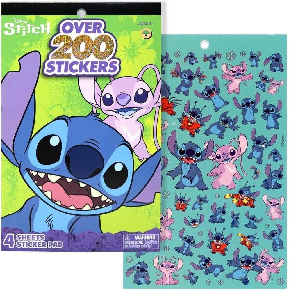 United Pacific Designs 20601: Stitch 4 Sheet Foil Cover Sticker Pad, 200+ Stickers