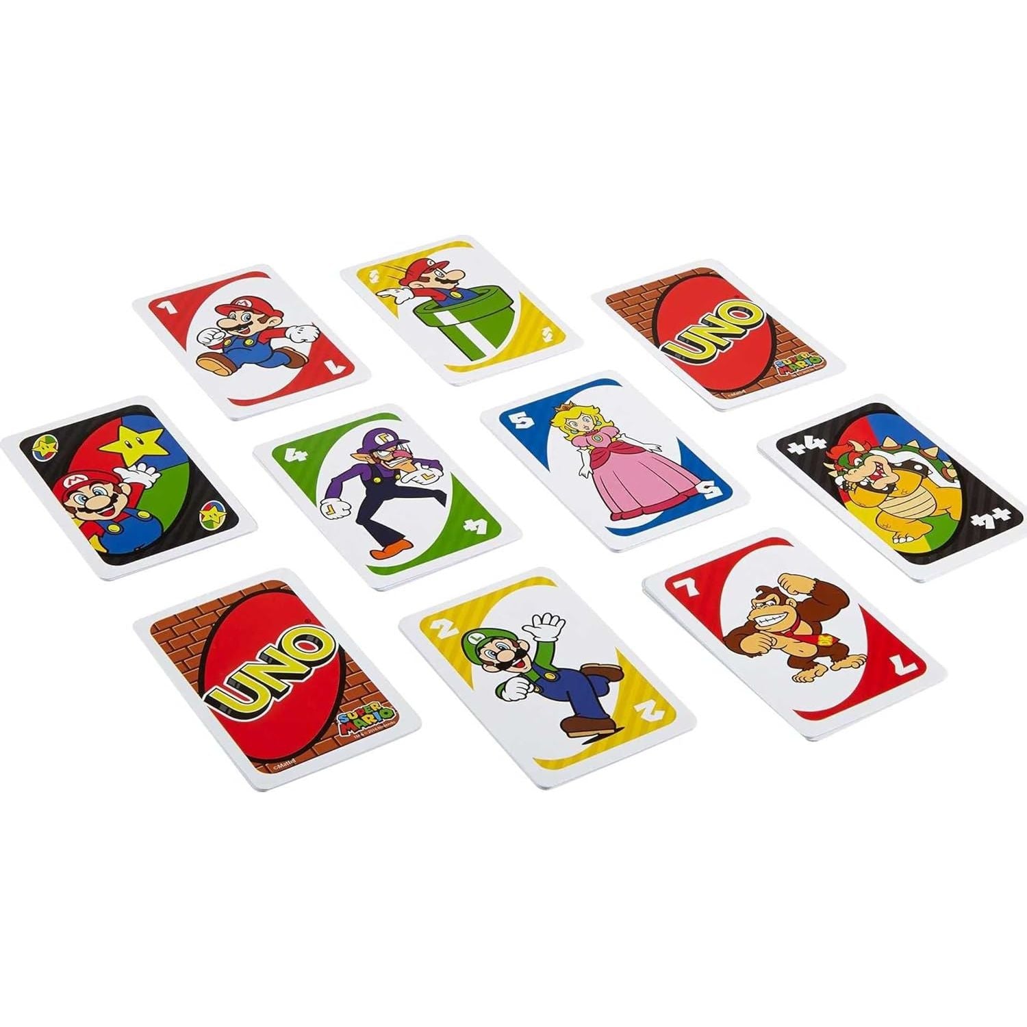 Mattel Games UNO Super Mario Card Game for Kids, Adults, Families & Game Nights, Themed Deck & Special Rule for 2 to 10 Players