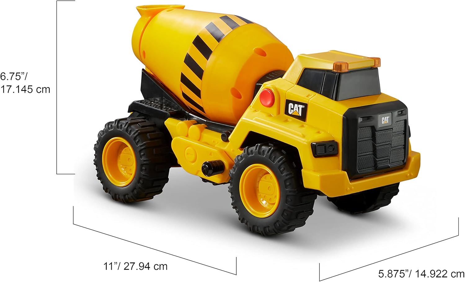 CAT Construction Toys, CAT Construction 11.5" Power Haulers Cement Mixer, Realistic Lights & Sounds, Motion Drive Technology, Working Features, and Interactive Play for Ages 3+