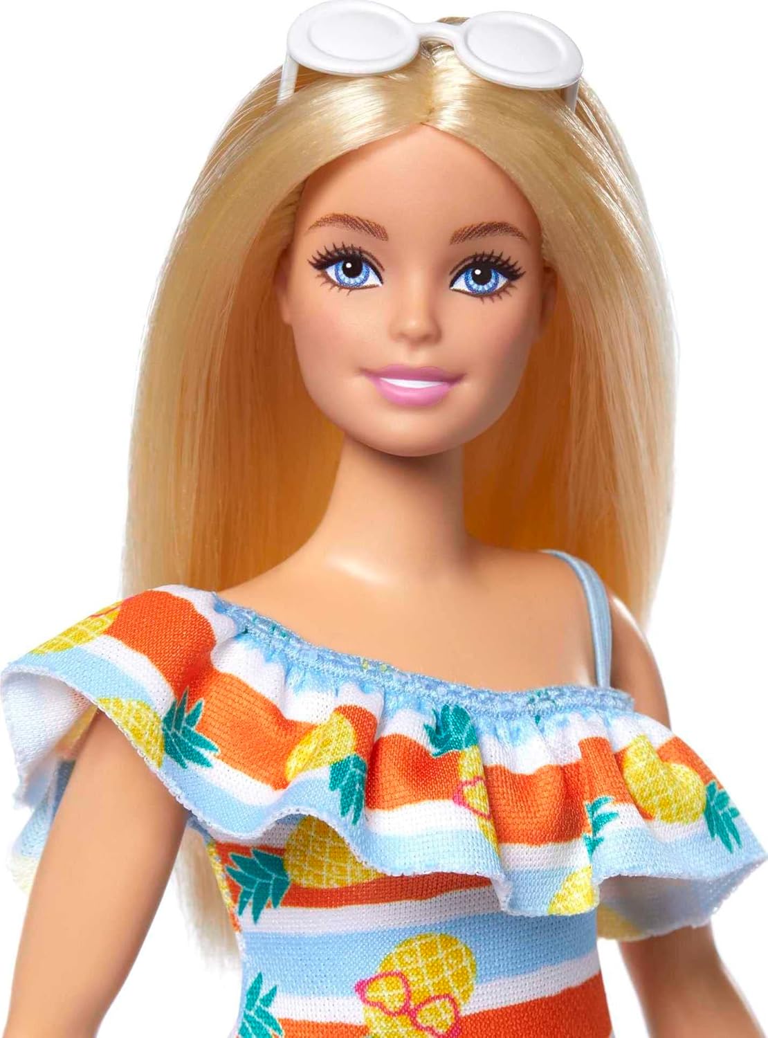 Barbie Loves the Ocean Doll with Blonde Hair Wearing Floral Sundress & Accessories, Fashion Doll & Clothes Made from Recycled Plastics