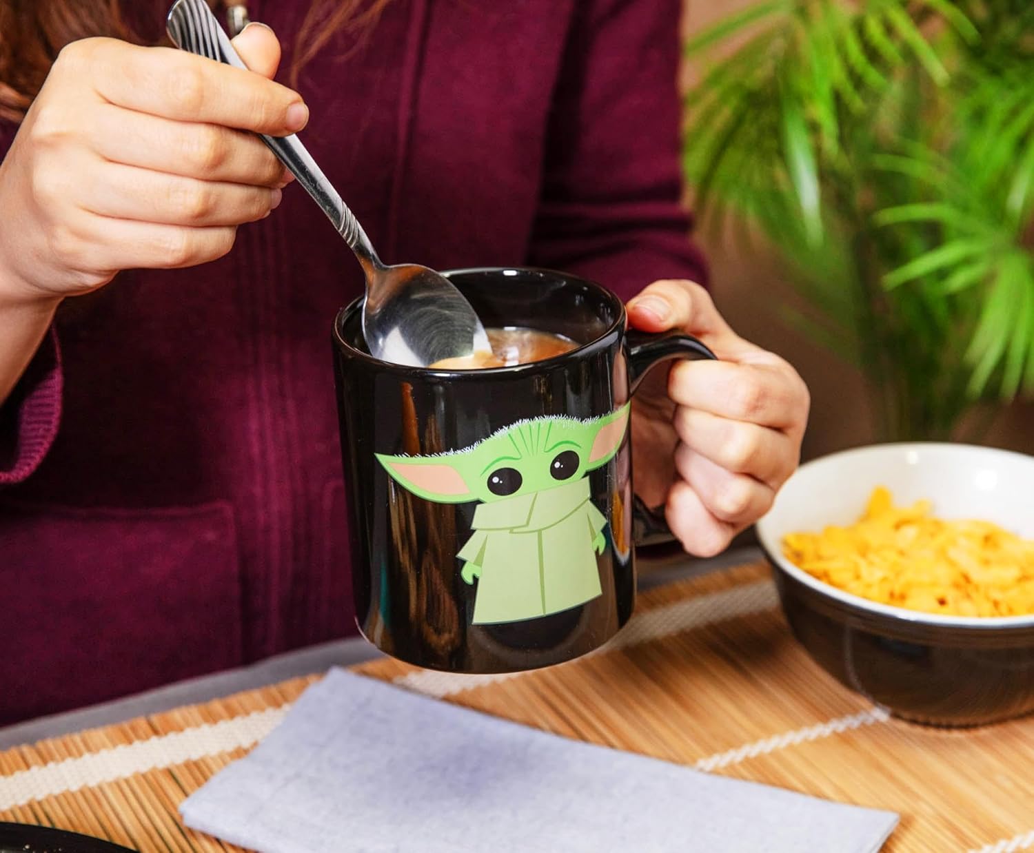 Silver Buffalo Star Wars The Mandalorian The Child Stands Ceramic Coffee Mug, 20-Ounces