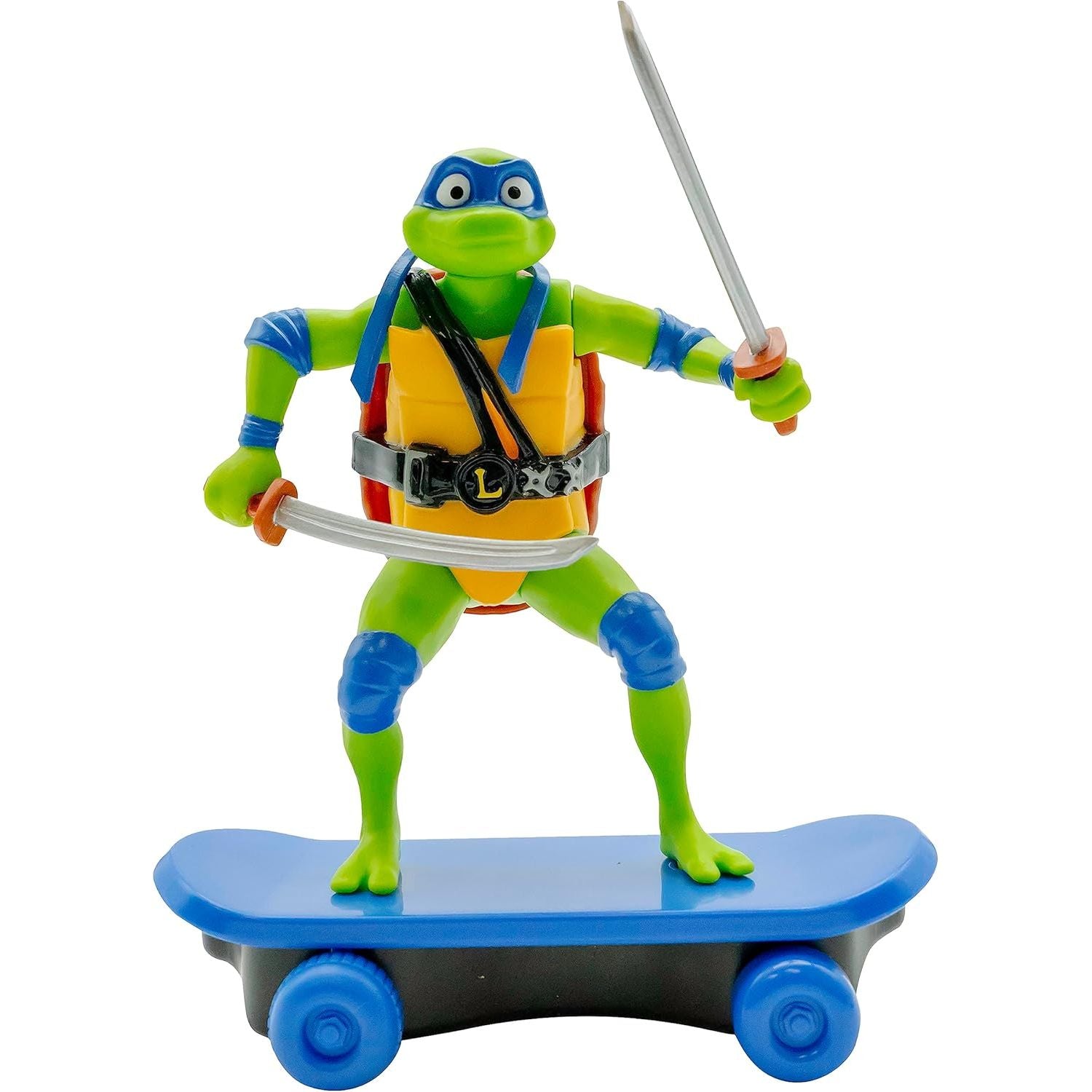 Teenage Mutant Ninja Turtles 5" Sewer Shredders Leonardo Movie Edition, Ages 3+, Pretend Play Toy Figure Playsets, Shred and Battle with TMNT Skate Toy!