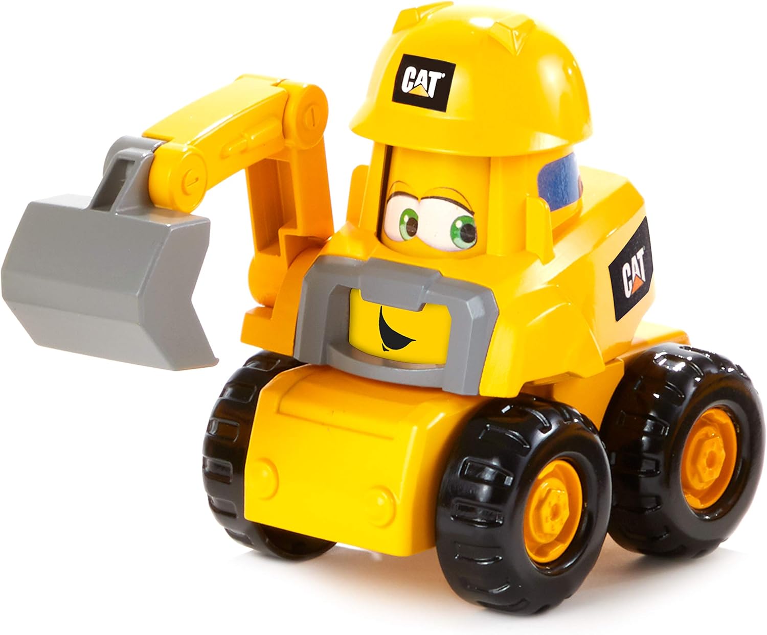 CAT Construction Toys, Junior Crew Construction Pals Excavator EduCATional Preschool Vehicle with Kid Vroom Sounds and Animated Face. for Ages 2+