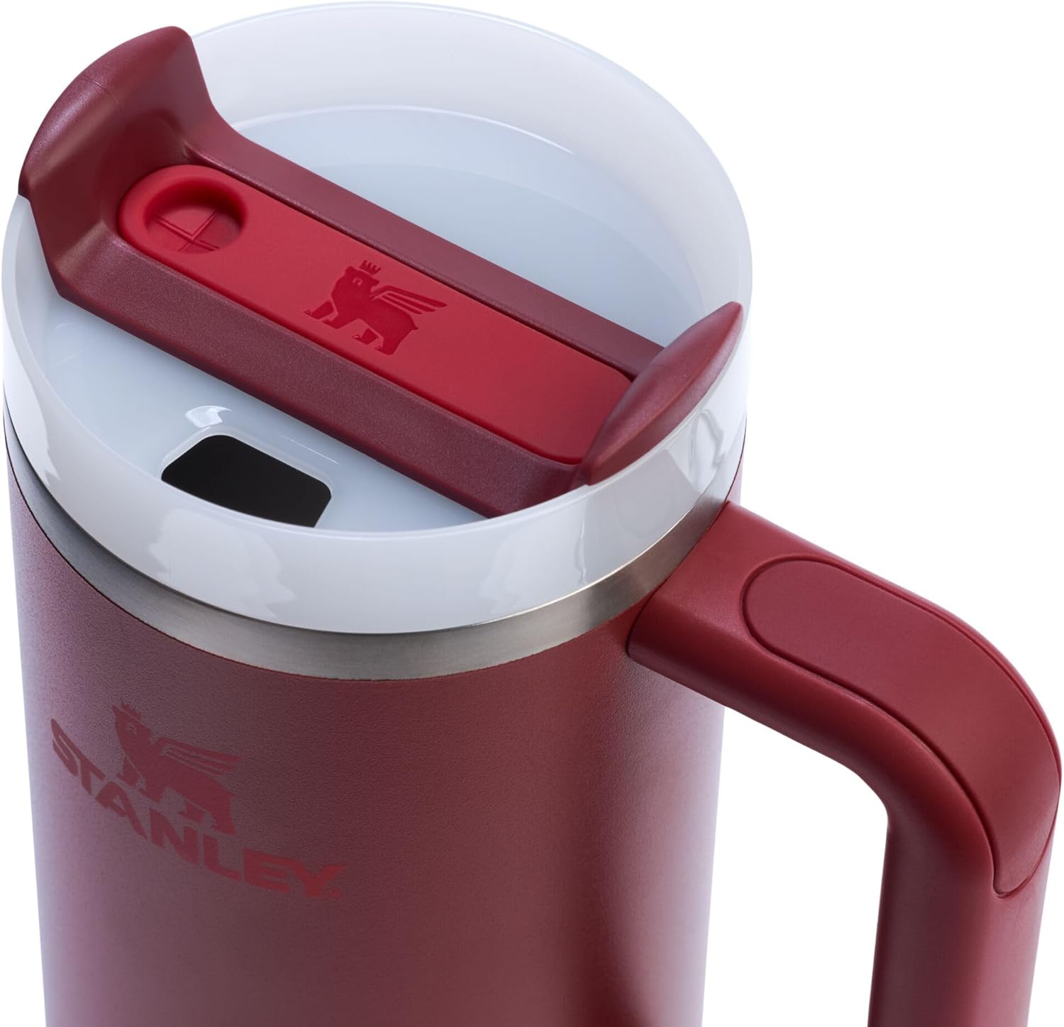 STANLEY Quencher H2.0 Tumbler with Handle and Straw 30 oz | Flowstate 3-Position Lid | Cup Holder Compatible for Travel | Insulated Stainless Steel Cup | BPA-Free | Cranberry