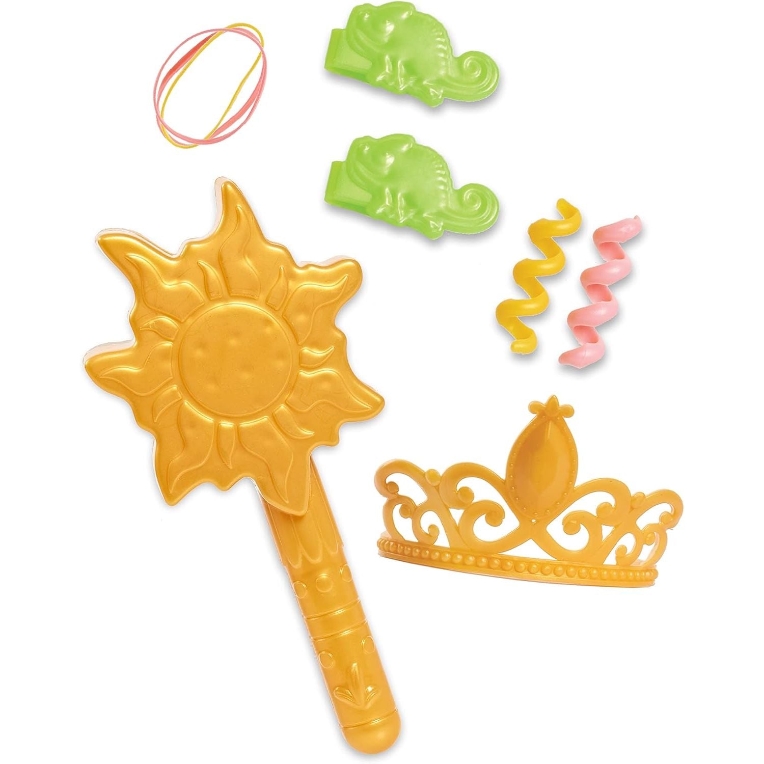 Disney Princess Rapunzel Styling Head, Blonde Hair, 10 Piece Pretend Play Set, Tangled, Kids Toys for Ages 3 Up by Just Play