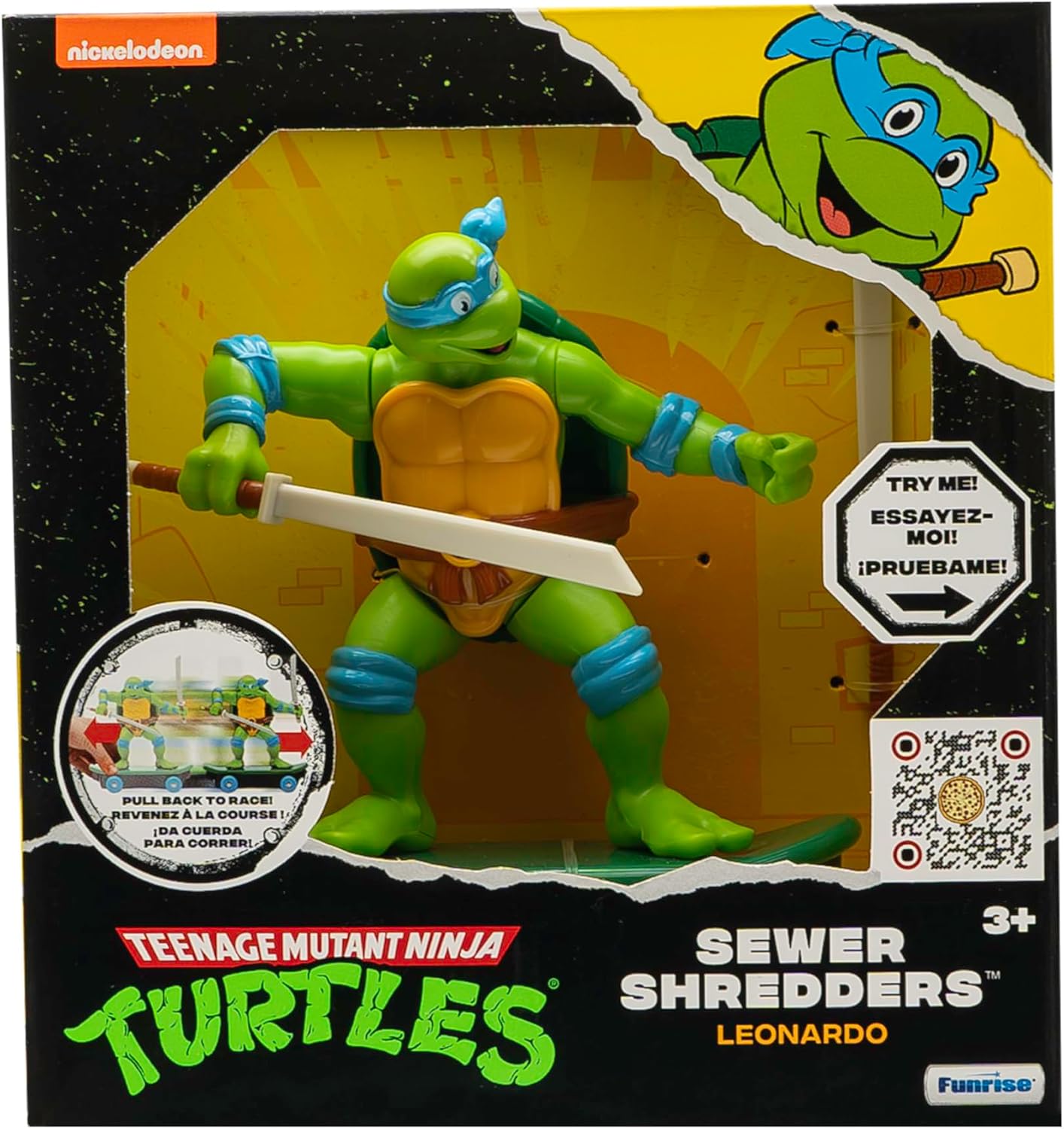 Teenage Mutant Ninja Turtles 5" Sewer Shredders Leonardo Classic Edition Ages 3+ - Battle & Shred with Signature Katanas!