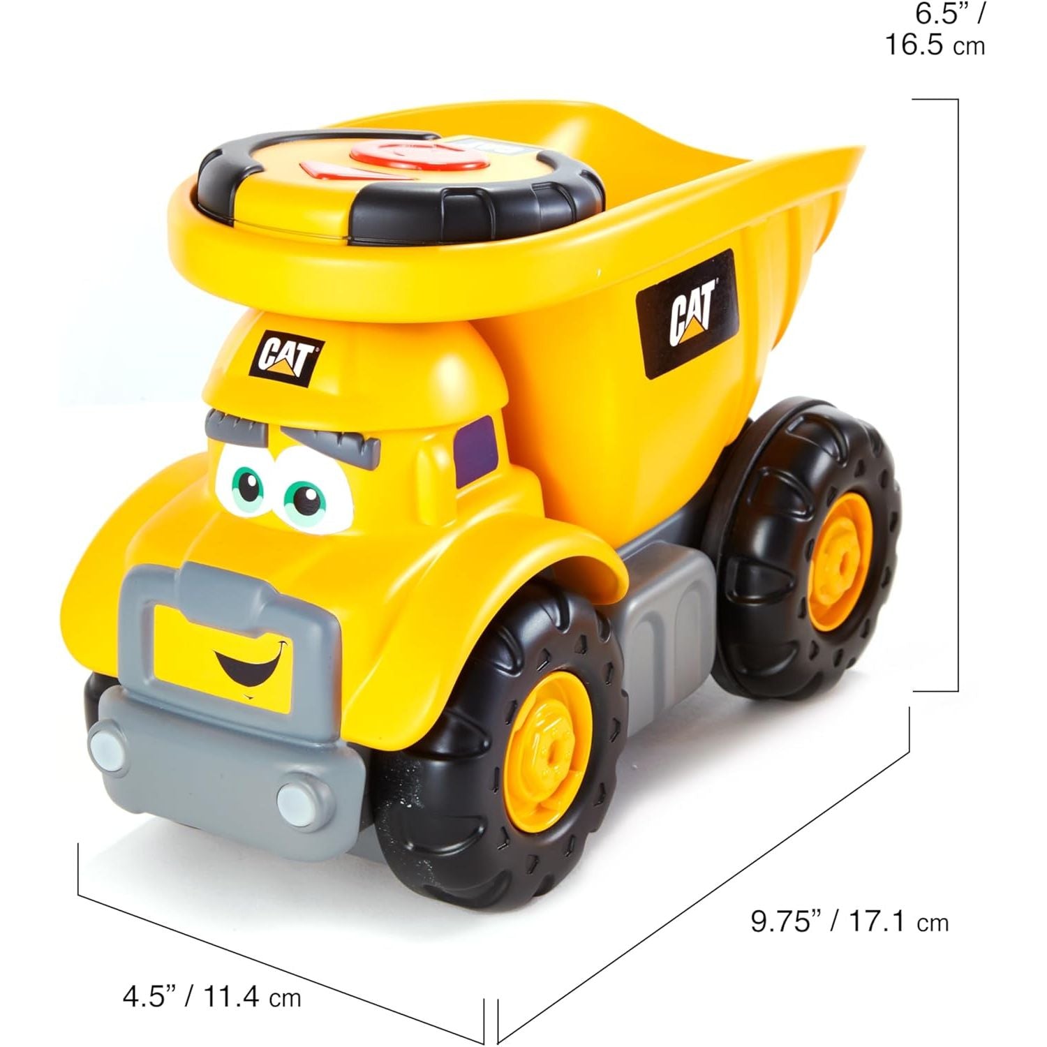 CAT Construction Toys, Junior Crew Lil' Movers Remote Control Truck, RC Car + Dump Truck, Working Headlights, with Child Friendly Controller