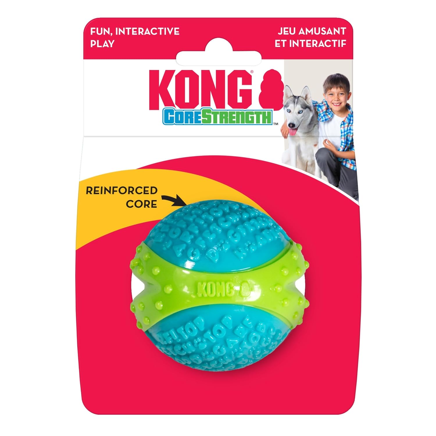 KONG - CoreStrength Ball - Long Lasting Dog Dental and Chew Toy - for Large Dogs