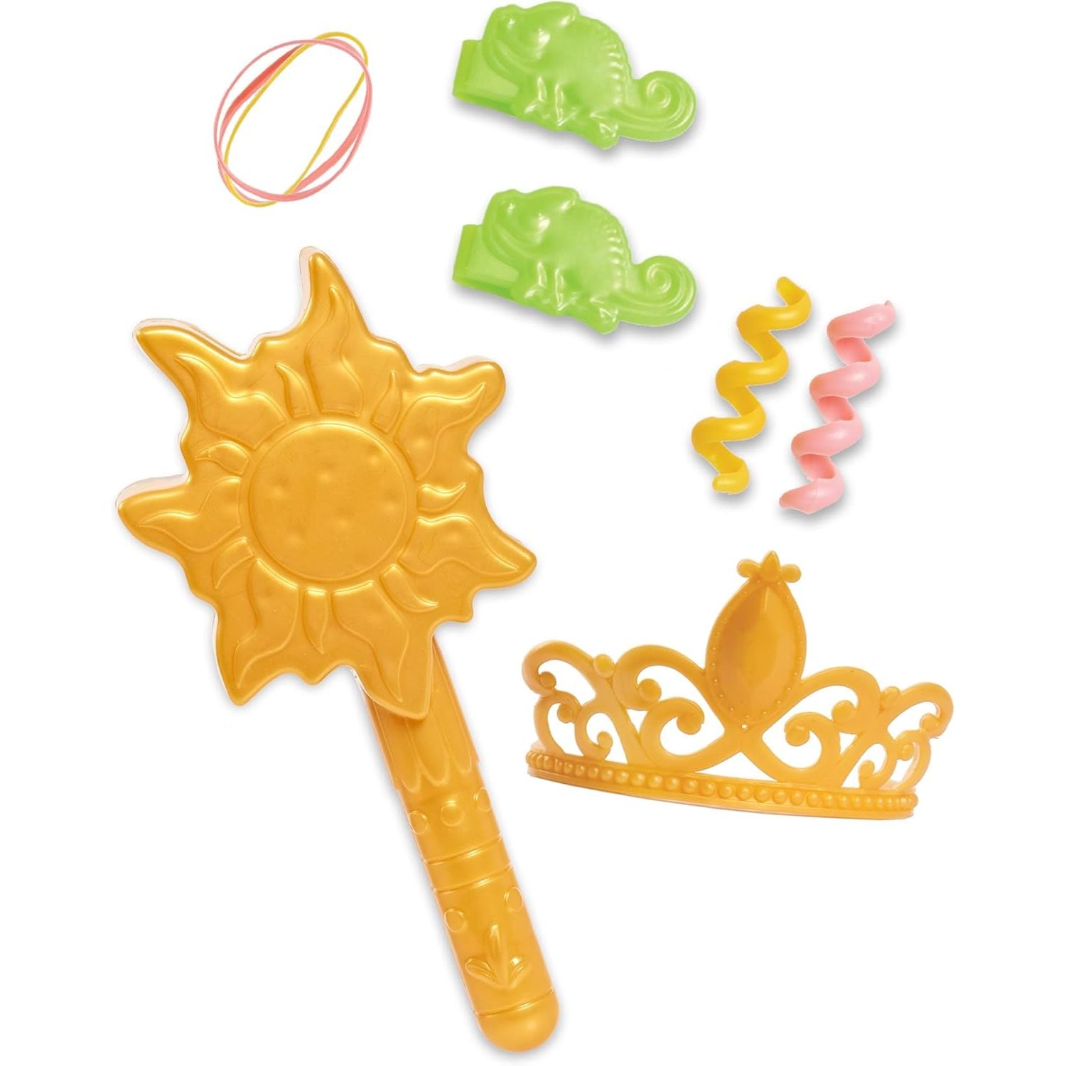 Disney Princess Rapunzel Styling Head, Blonde Hair, 10 Piece Pretend Play Set, Tangled, Kids Toys for Ages 3 Up by Just Play