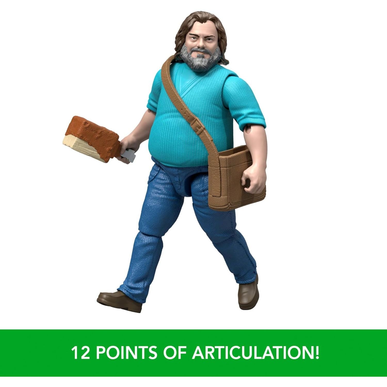 Mattel Minecraft Action Figure & Accessories Set, 4-inch Steve Posable Character Collectible Inspired by A Minecraft Movie