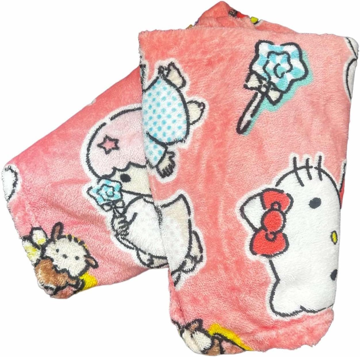 Hello Kitty & Friends Soft Silky Fleece Throw, 40"x50", Kids Blanket, Sweetest Friends