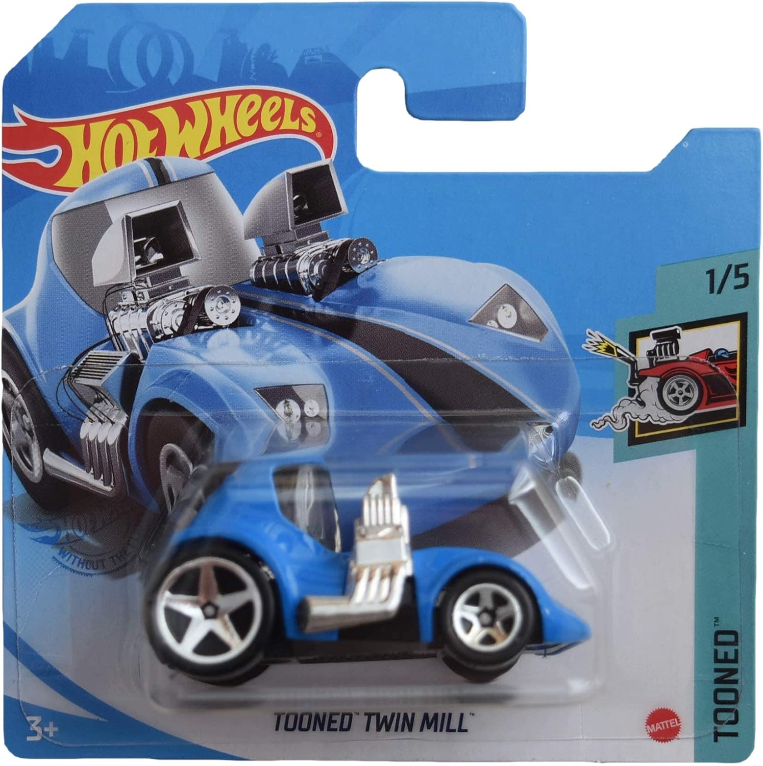 Hot Wheels Tooned Twin Mill, [Blue] Tooned 1/5 Short Card