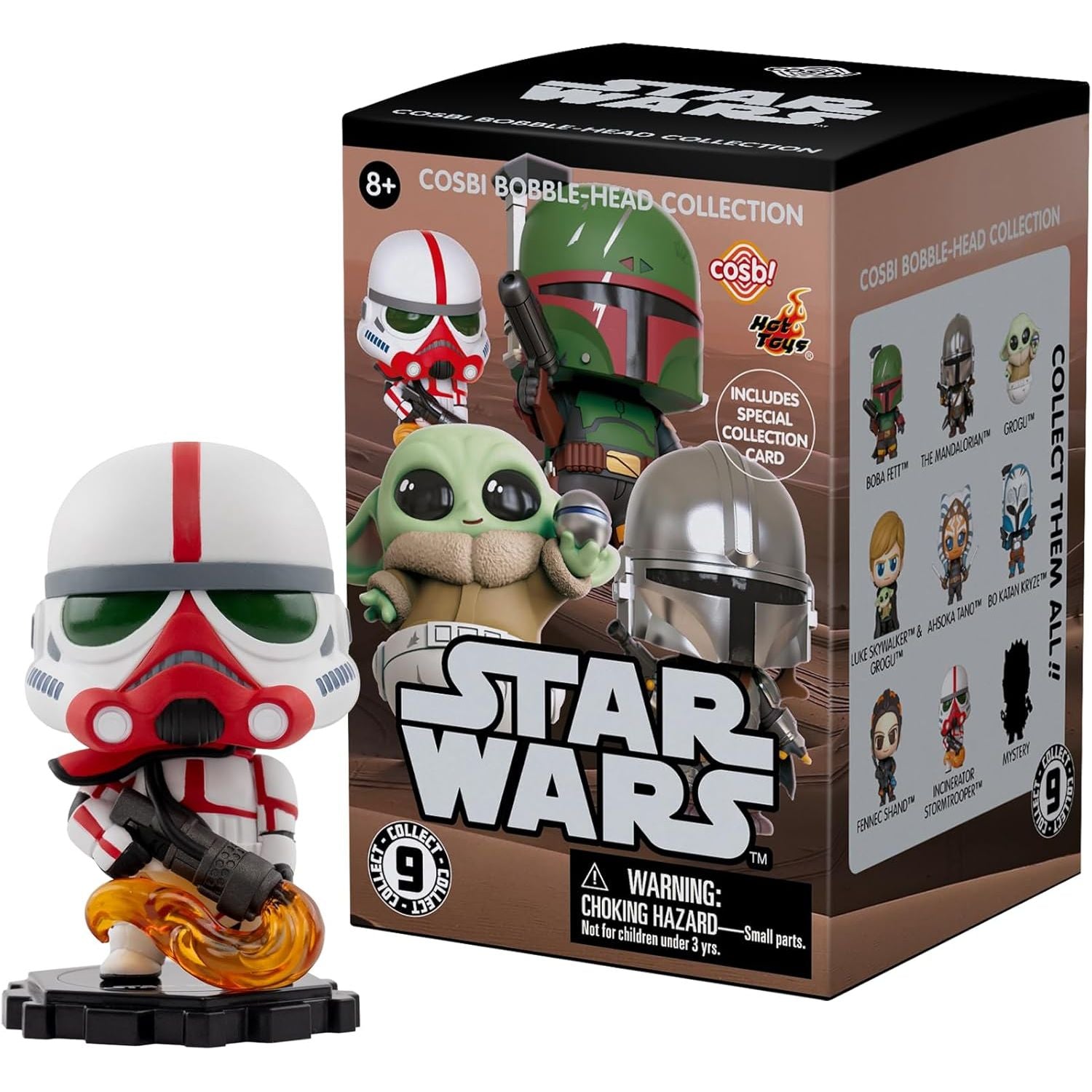YuMe Star Wars Cosbi Bobble Head Collectible Mini Figure & Accessories | Blind Box Collection | Official Merchandise | Surprise Toy Gift | Collect All 9 Figures (8 Plus 1 Rare Chase)