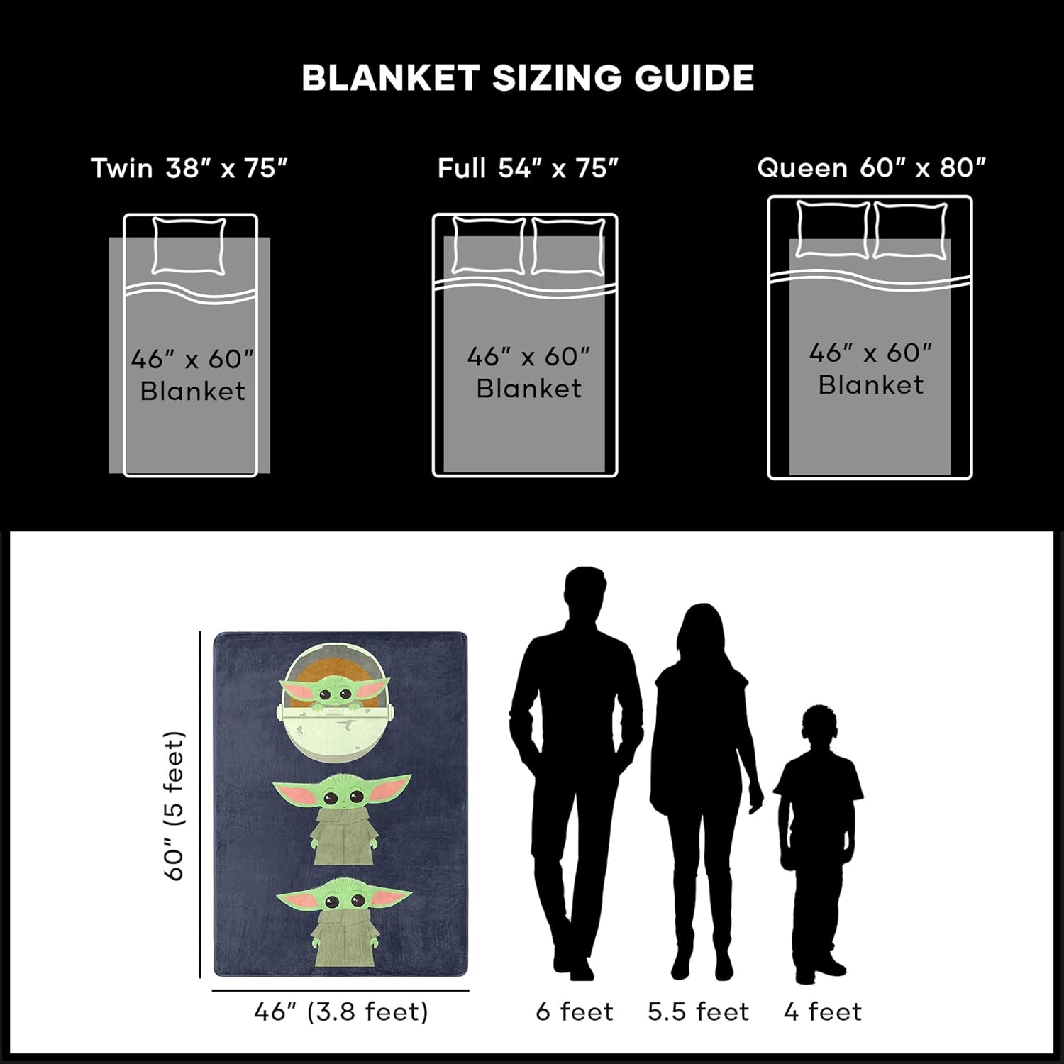 Northwest Star Wars - The Mandalorian Silk Touch Throw Blanket, 46" x 60", Expressions