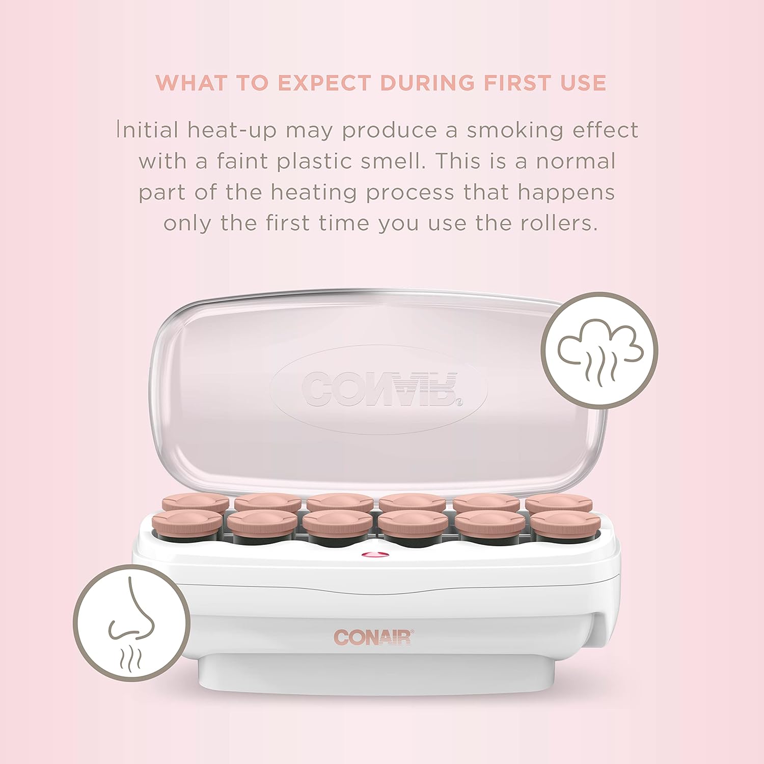 Conair Ceramic 1 1/2-inch Hot Rollers, Super Clips Included, Create Big Bouncy Curls