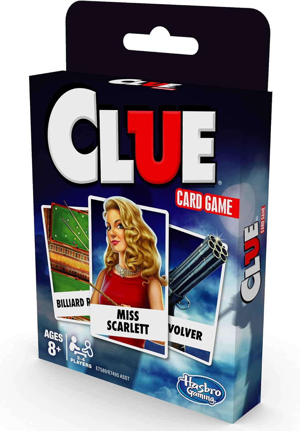 Hasbro Gaming Clue Card Game, 3-4 Player Strategy Game, Fun Summer Activities, Vacation Travel Essentials, Ages 8+