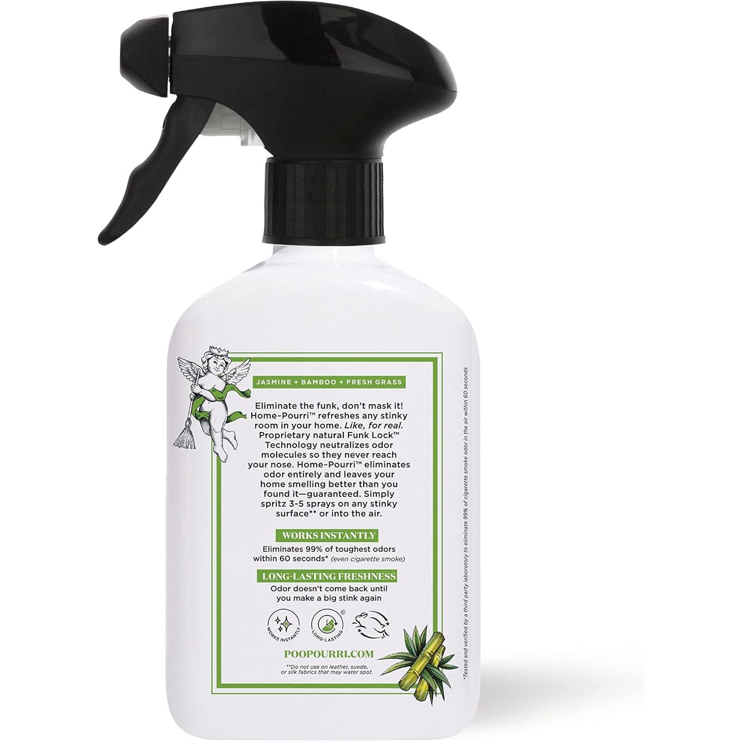 Home-Pourri Air + Fabric Multi-Purpose Odor Freshener Spray, Bamboo Rain, 11 Fl Oz - Jasmine, Bamboo and Fresh Grass