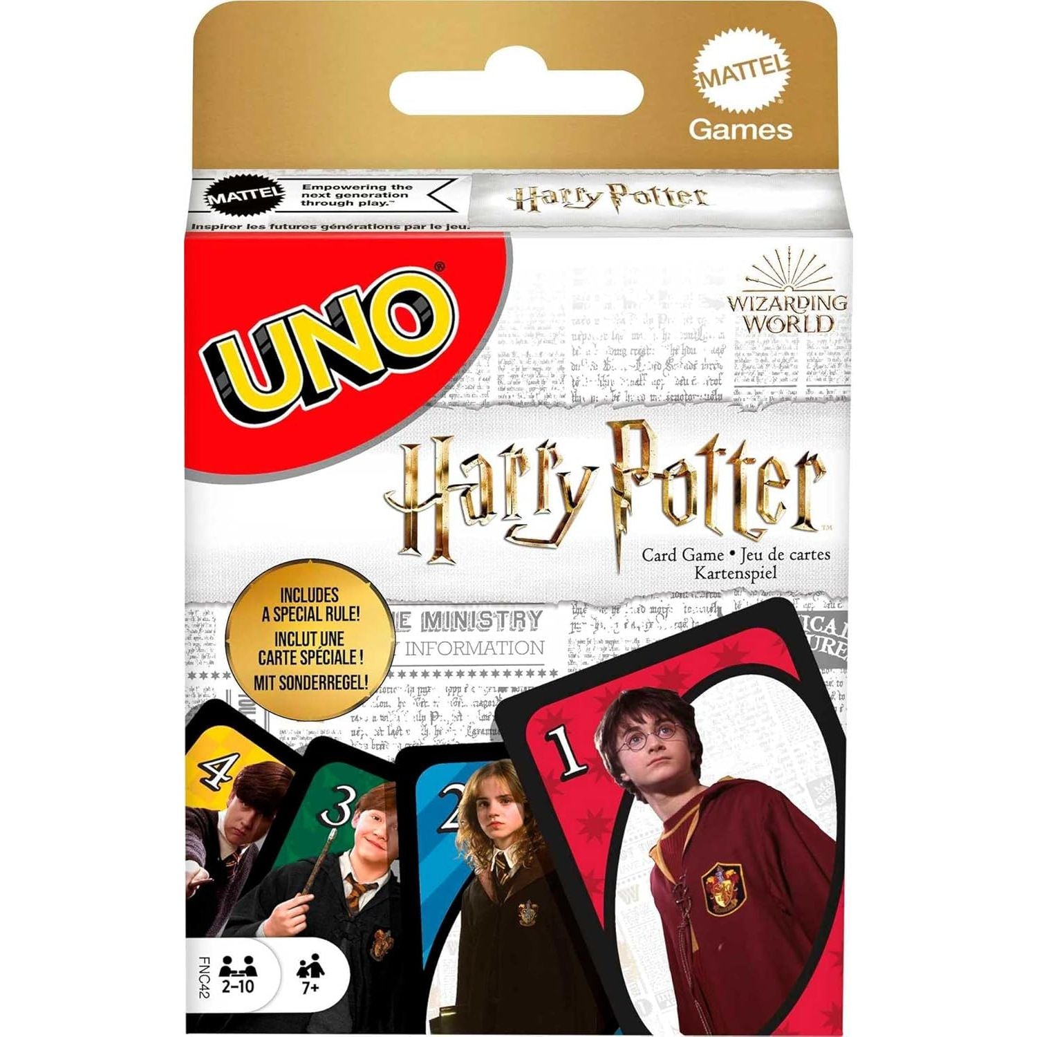 Mattel Games UNO Harry Potter Card Game for Kids, Adults & Parties, Collectible Deck Based on Popular Series for 2 to 10 Players
