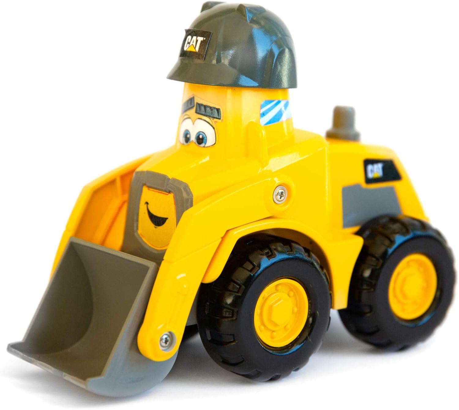 CAT Junior Crew Workin' Pals Wheel Loader, Yellow Construction Toy Vehicle with Moving Parts, 5 Inch