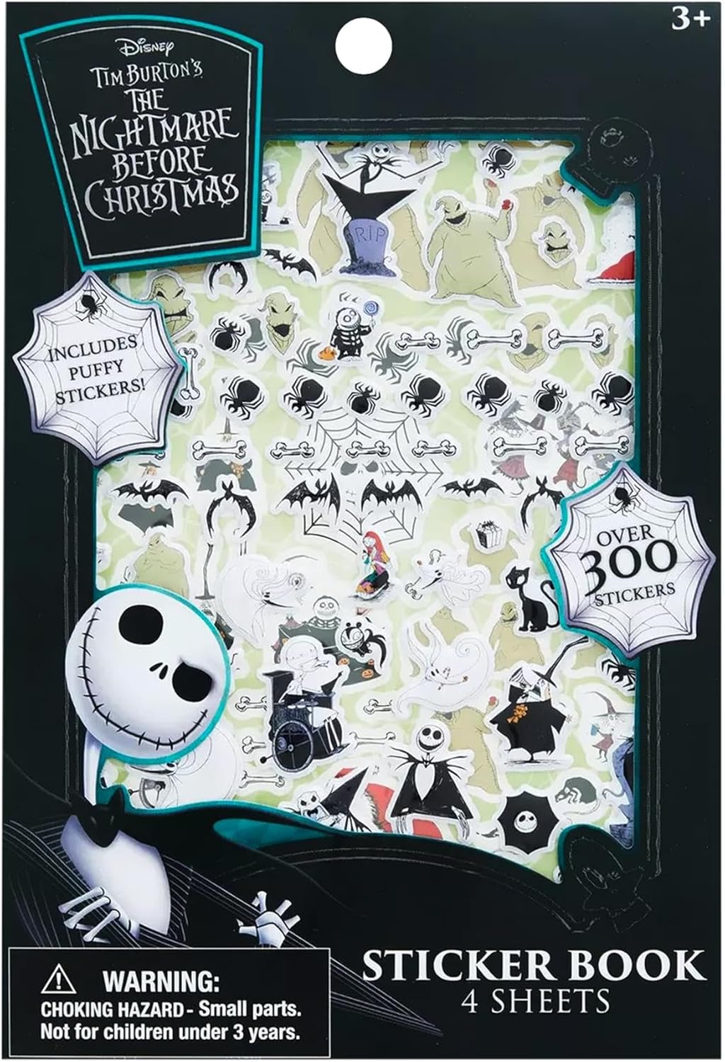 Disney Nightmare Before Christmas Sticker Book | 4 Sheets | Over 300 Stickers
